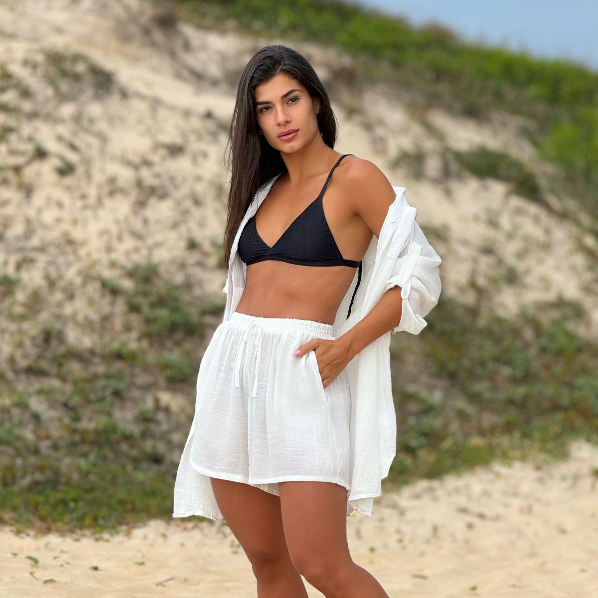 Saída de Praia Camisão e Short Verão - Grepe Beachwear