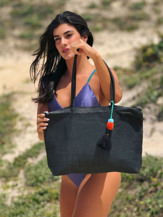 Bolsa Para Praia Amplo Espaço Grande de Palha