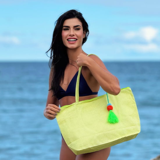 Bolsa Para Praia Amplo Espaço Grande de Palha