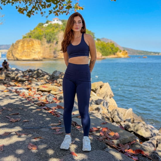 Conjunto Legging e Top Liso Premium c/ Bojo Removível