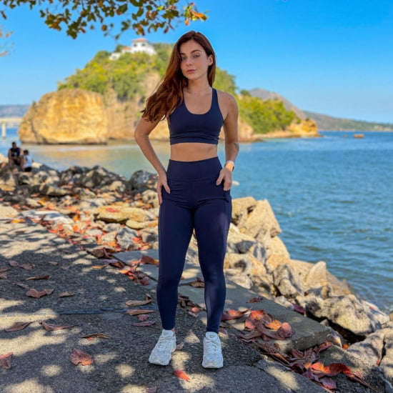 Conjunto Legging e Top Liso Premium c/ Bojo Removível
