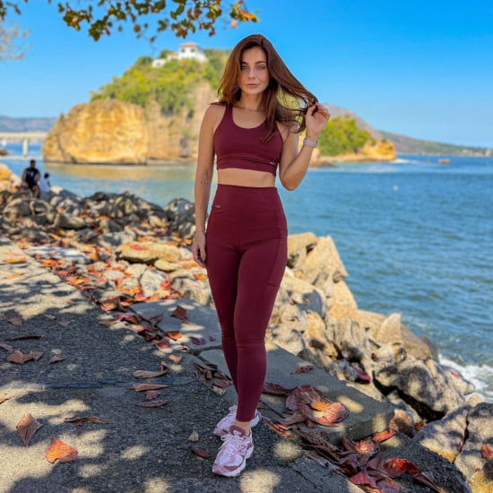Conjunto Legging e Top Liso Premium c/ Bojo Removível