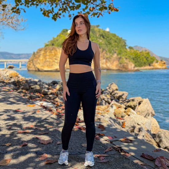 Conjunto Legging e Top Liso Premium c/ Bojo Removível