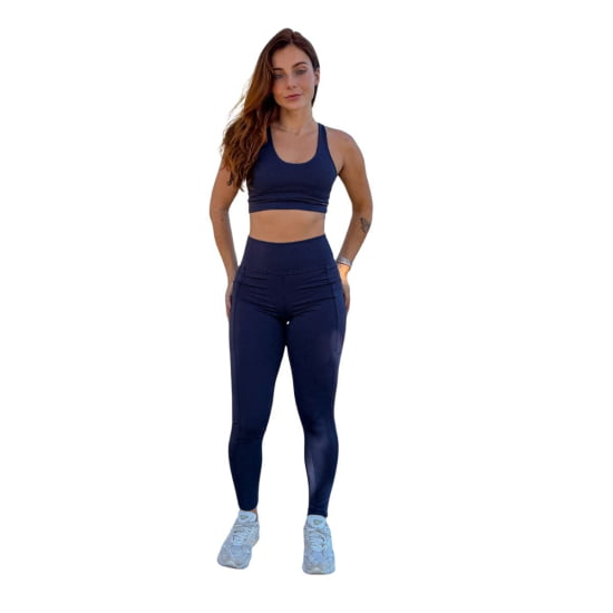 Conjunto Legging e Top Liso Premium c/ Bojo Removível
