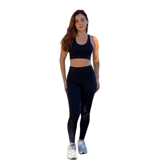 Conjunto Legging e Top Liso Premium c/ Bojo Removível