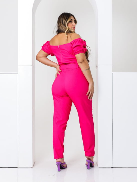 Conjunto Plus Size Feminino Calça e Cropped 