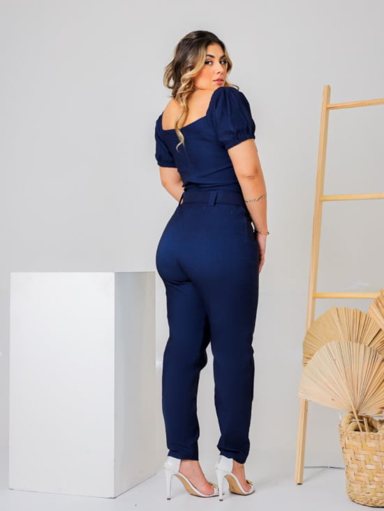 Conjunto Plus Size Feminino Calça e Cropped 