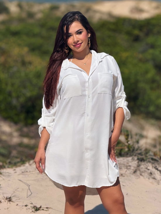 Saída de Praia Camisão e Short Verão Plus Size 