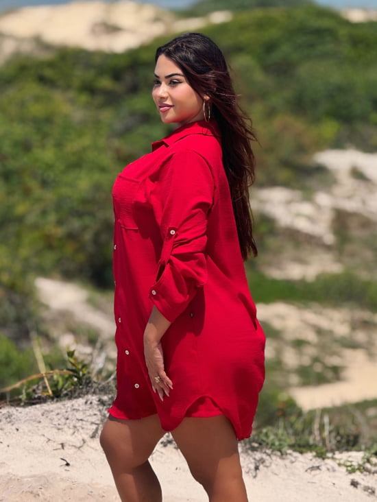 Saída de Praia Camisão e Short Verão Plus Size 