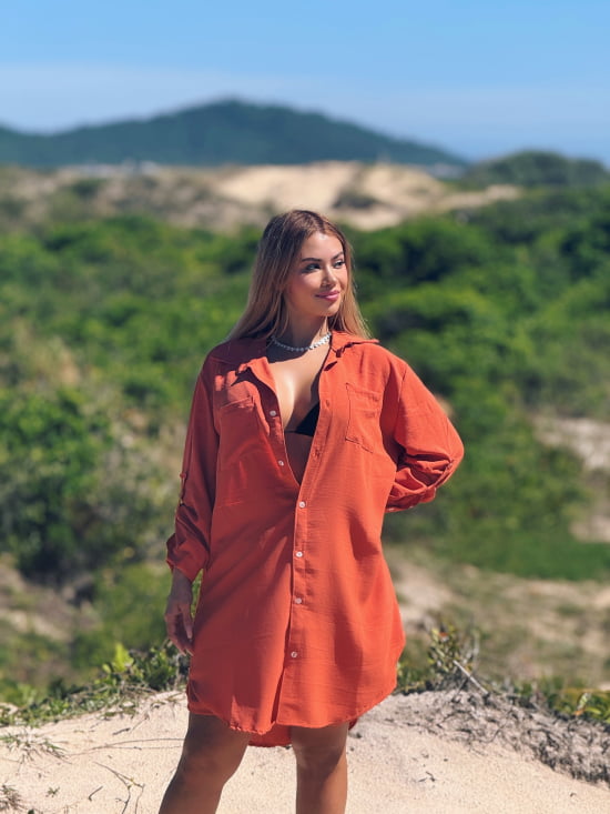 Saída de Praia Camisão e Short Verão Plus Size