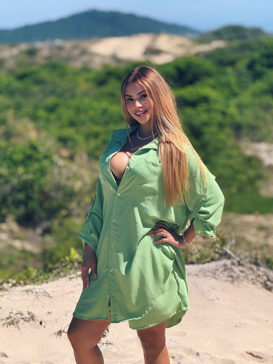 Saída de Praia Camisão e Short Verão Plus Size