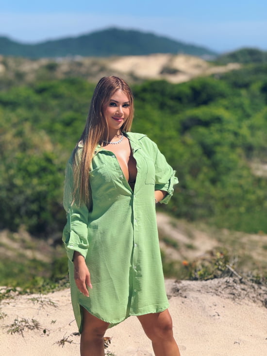 Saída de Praia Camisão e Short Verão Plus Size