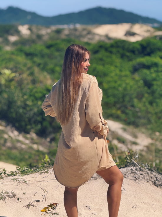 Saída de Praia Camisão e Short Verão Plus Size