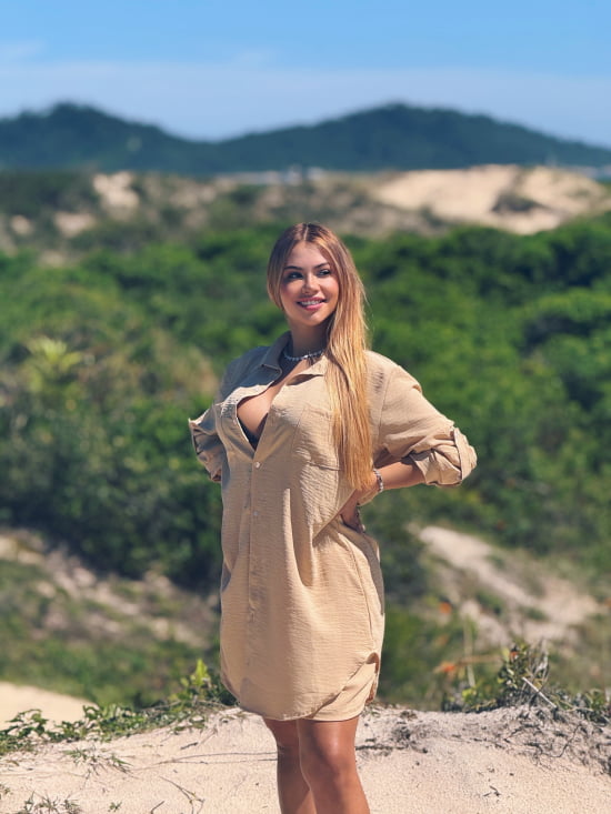 Saída de Praia Camisão e Short Verão Plus Size