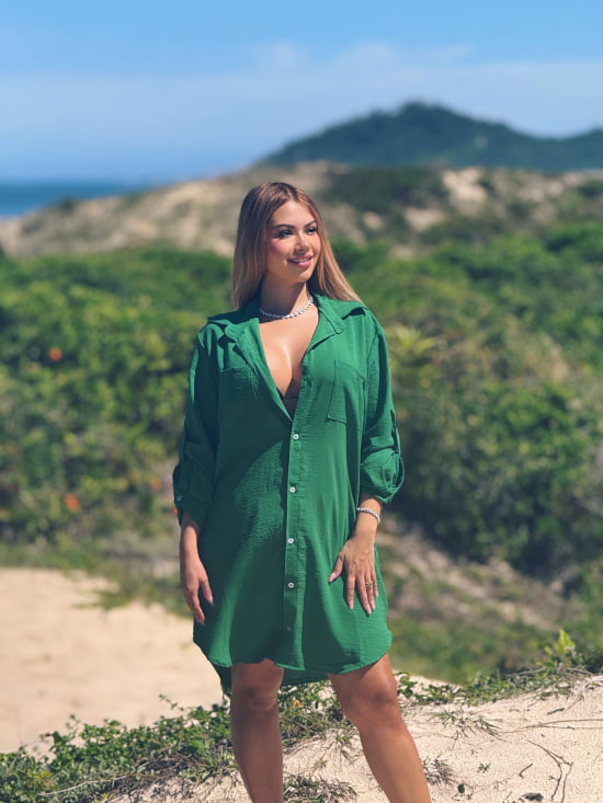 Saída de Praia Camisão e Short Verão Plus Size