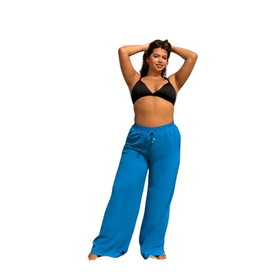 Saída Praia Calça Pantalona Plus Size