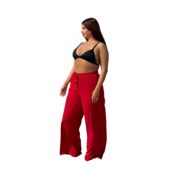 Saída Praia Calça Pantalona Plus Size