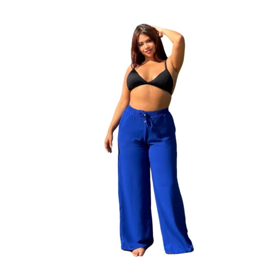 Saída Praia Calça Pantalona Plus Size