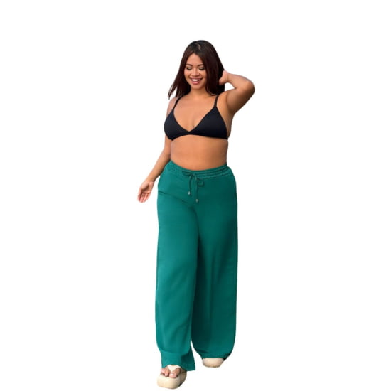 Saída Praia Calça Pantalona Plus Size