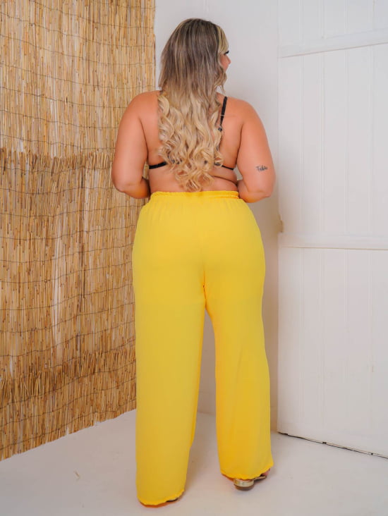 Saída Praia Calça Pantalona Plus Size