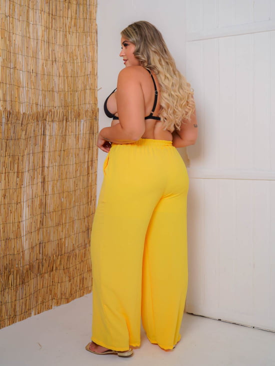 Saída Praia Calça Pantalona Plus Size