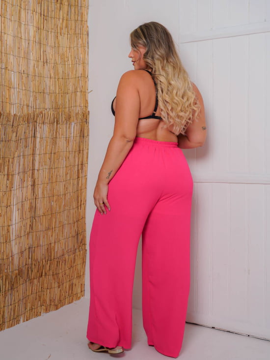 Saída Praia Calça Pantalona Plus Size