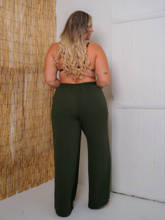 Saída Praia Calça Pantalona Plus Size