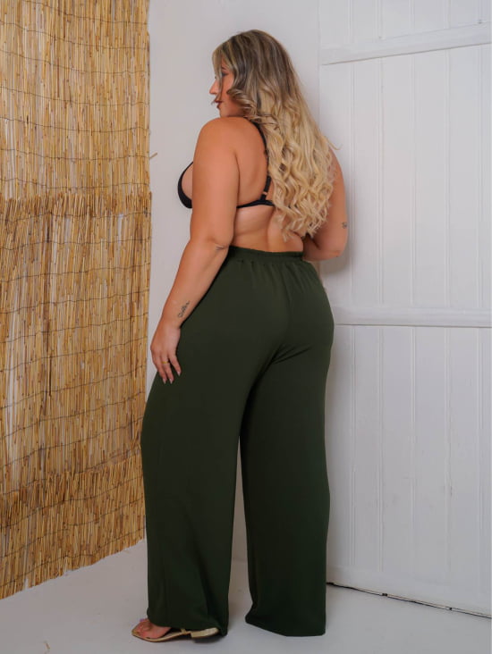 Saída Praia Calça Pantalona Plus Size