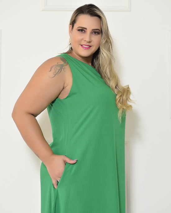 Vestido Feminino Plus Size Premium Viscolinho