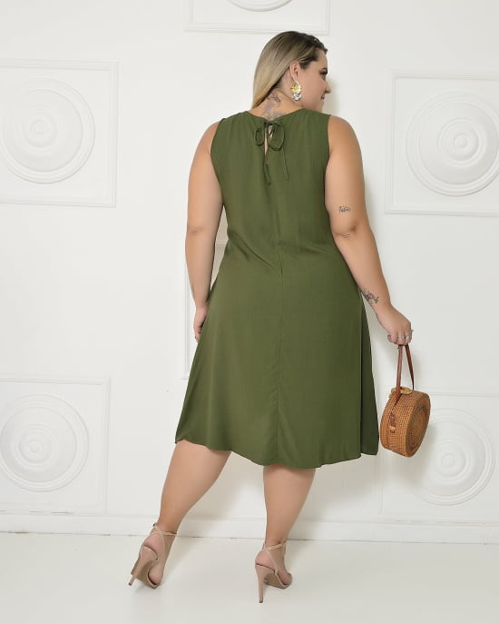 Vestido Feminino Plus Size Premium Viscolinho