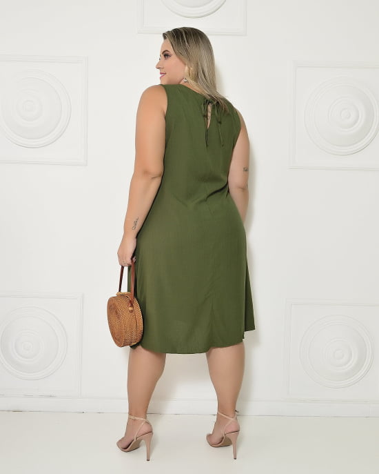 Vestido Feminino Plus Size Premium Viscolinho