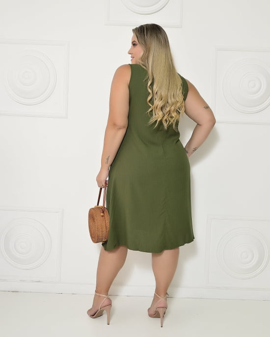 Vestido Feminino Plus Size Premium Viscolinho