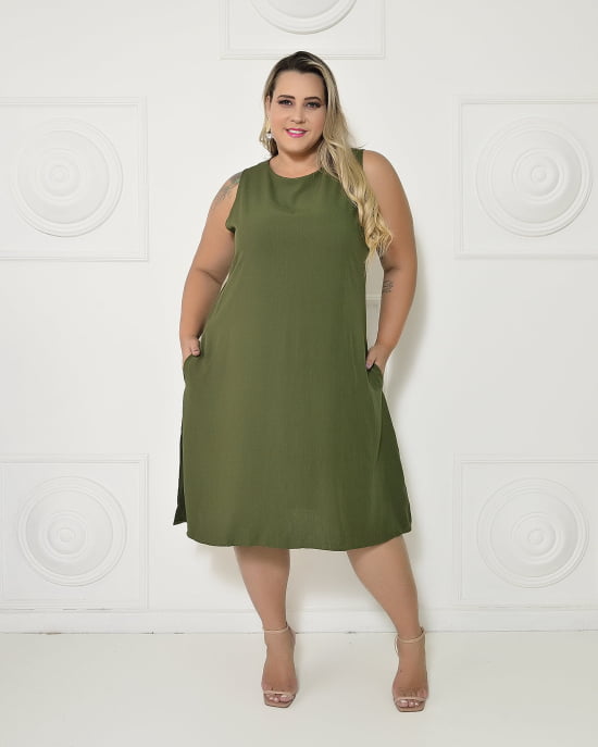 Vestido Feminino Plus Size Premium Viscolinho