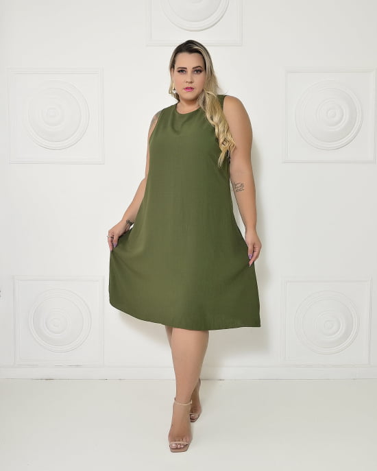 Vestido Feminino Plus Size Premium Viscolinho