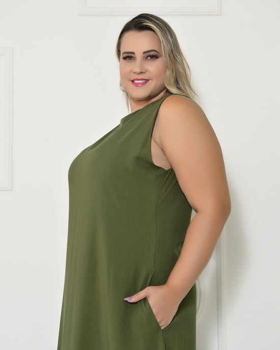 Vestido Feminino Plus Size Premium Viscolinho