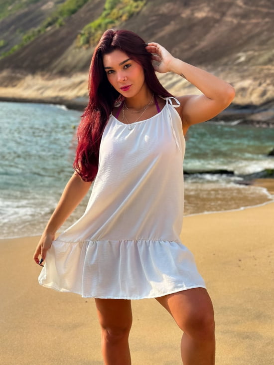 Saída de Praia Regata/Vestido com Alça de Amarrar Gigi