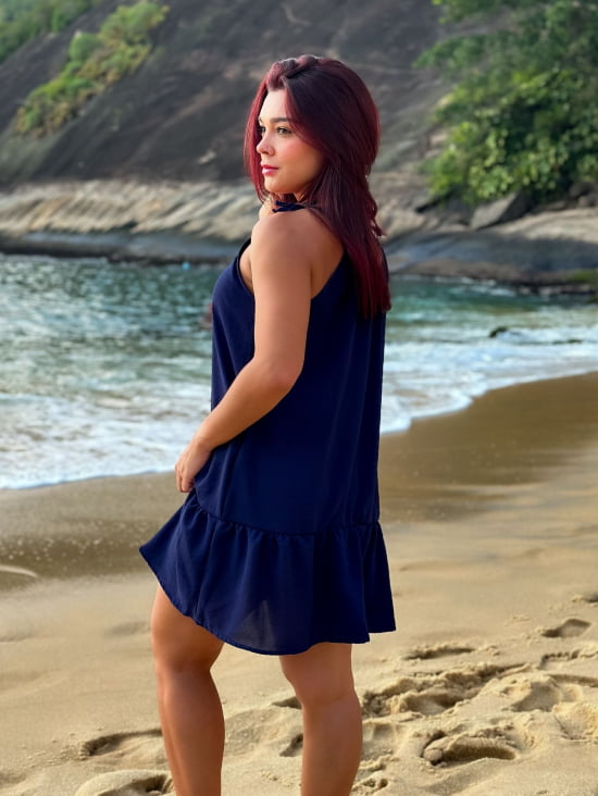 Saída de Praia Regata/Vestido com Alça de Amarrar Gigi