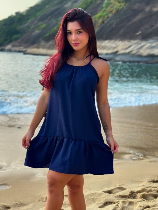 Saída de Praia Regata/Vestido com Alça de Amarrar Gigi