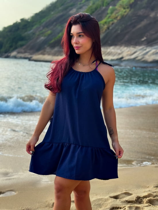 Saída de Praia Regata/Vestido com Alça de Amarrar Gigi