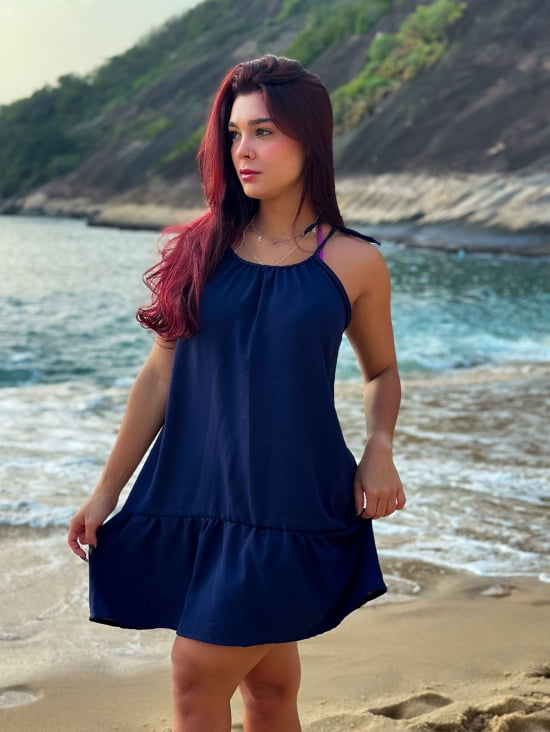 Saída de Praia Regata/Vestido com Alça de Amarrar Gigi