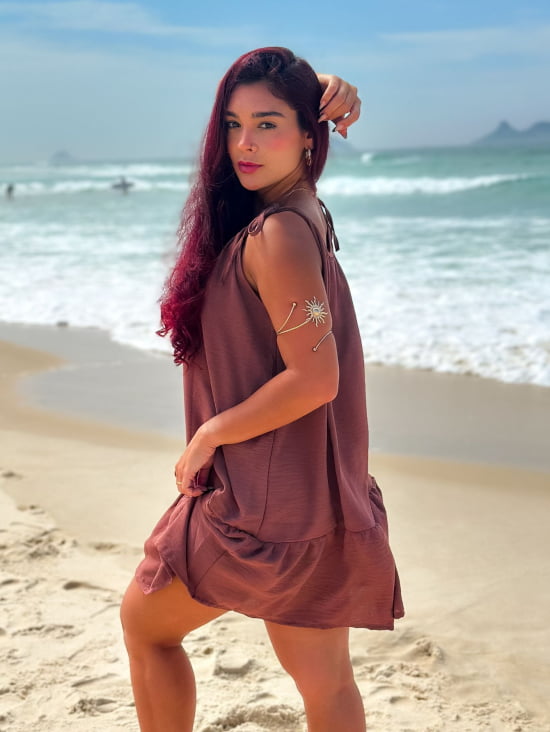 Saída de Praia Regata/Vestido com Alça de Amarrar Gigi