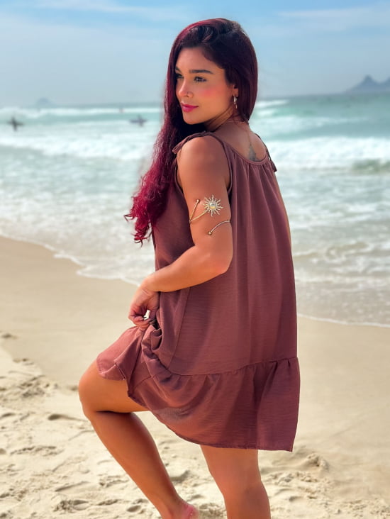 Saída de Praia Regata/Vestido com Alça de Amarrar Gigi