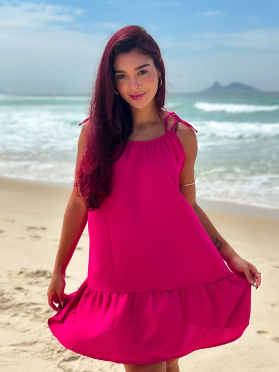 Saída de Praia Regata/Vestido com Alça de Amarrar Gigi