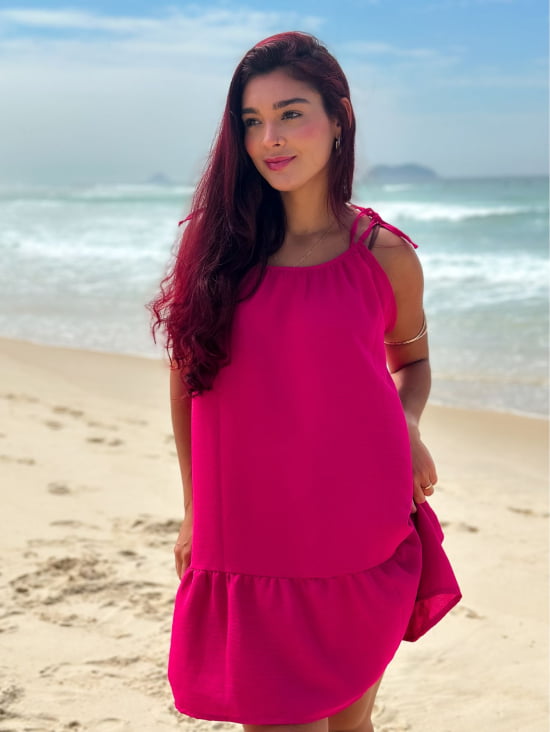 Saída de Praia Regata/Vestido com Alça de Amarrar Gigi
