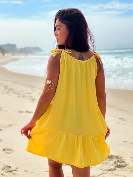 Saída de Praia Regata/Vestido com Alça de Amarrar Gigi