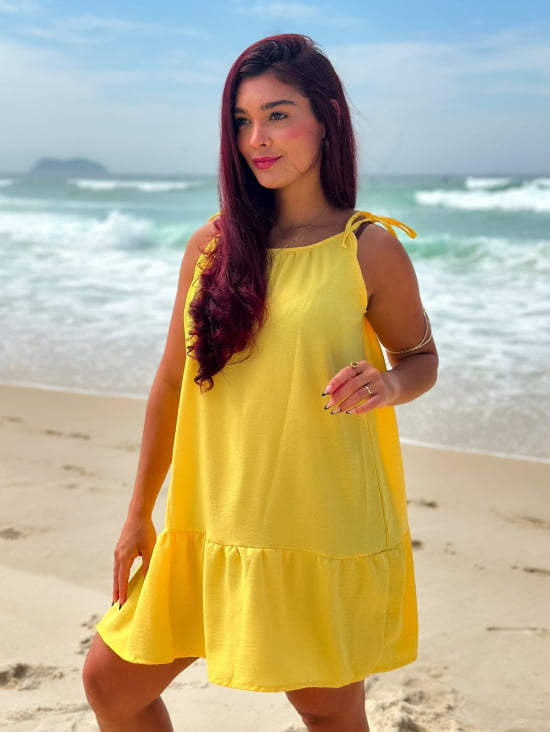 Saída de Praia Regata/Vestido com Alça de Amarrar Gigi