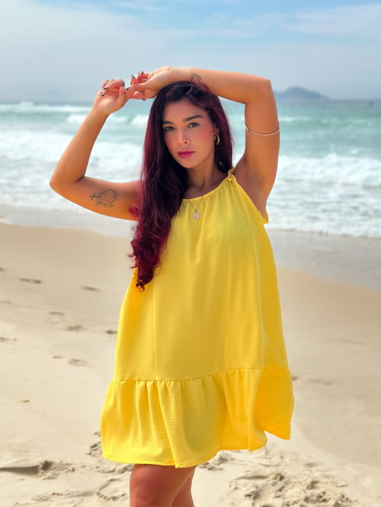 Saída de Praia Regata/Vestido com Alça de Amarrar Gigi