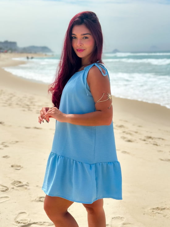 Saída de Praia Regata/Vestido com Alça de Amarrar Gigi