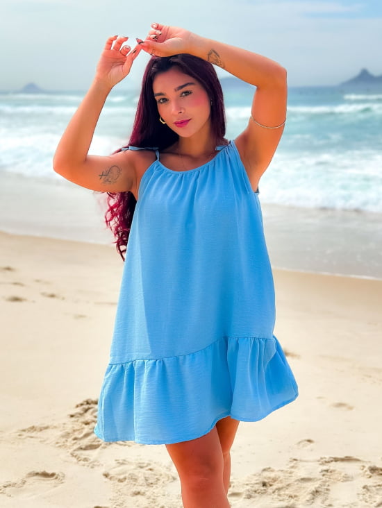 Saída de Praia Regata/Vestido com Alça de Amarrar Gigi