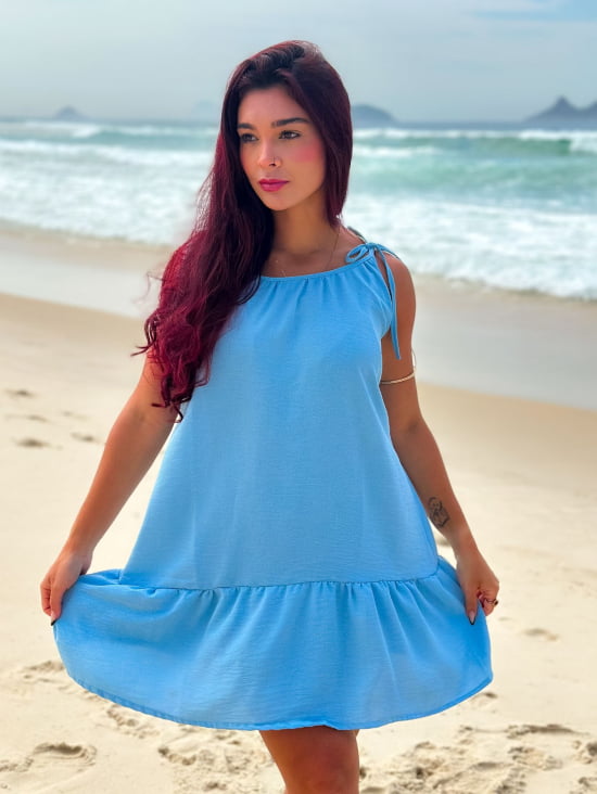 Saída de Praia Regata/Vestido com Alça de Amarrar Gigi
